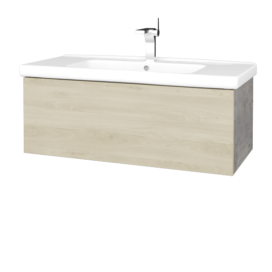 Waschtischunterschrank FLAT SZZ 100 (Waschtisch Harmonia)  - D01 Beton - D24 Ohio