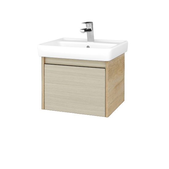 Waschtischunterschrank LOGI SZZ 55 (Waschtisch Q)  - D15 Eiche Nebraska - D04 Eiche