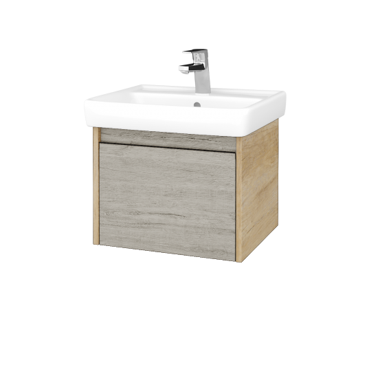 Waschtischunterschrank LOGI SZZ 55 (Waschtisch Q)  - D15 Eiche Nebraska - D05 Oregon