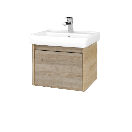 Waschtischunterschrank LOGI SZZ 55 (Waschtisch Q)  - D15 Eiche Nebraska - D17 Eiche Colorado