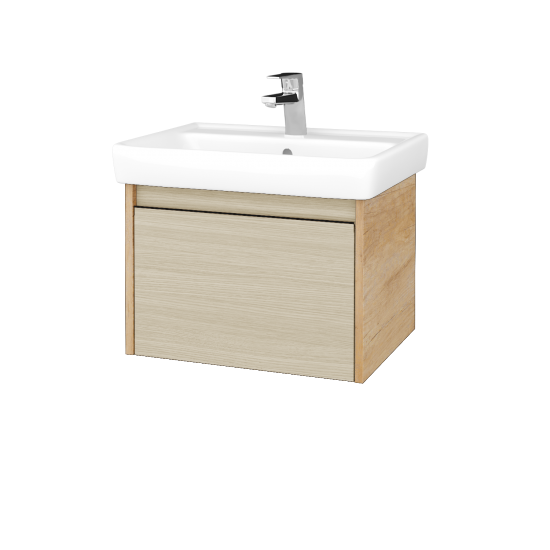 Waschtischunterschrank LOGI SZZ 60 (Waschtisch Q)  - D15 Eiche Nebraska - D04 Eiche