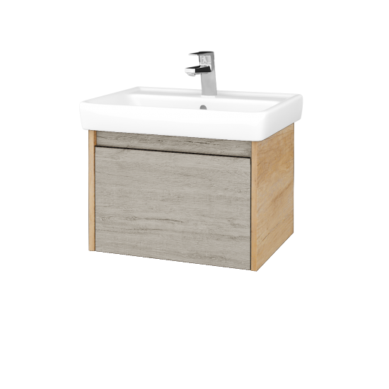 Waschtischunterschrank LOGI SZZ 60 (Waschtisch Q)  - D15 Eiche Nebraska - D05 Oregon