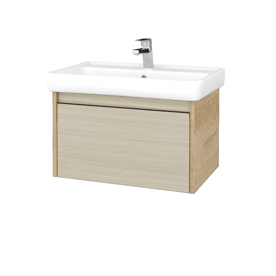 Waschtischunterschrank LOGI SZZ 70 (Waschtisch Q)  - D15 Eiche Nebraska - D04 Eiche