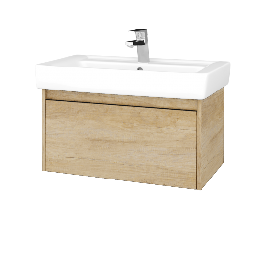 Waschtischunterschrank LOGI SZZ 80 (Waschtisch Q)  - D15 Eiche Nebraska - D15 Eiche Nebraska