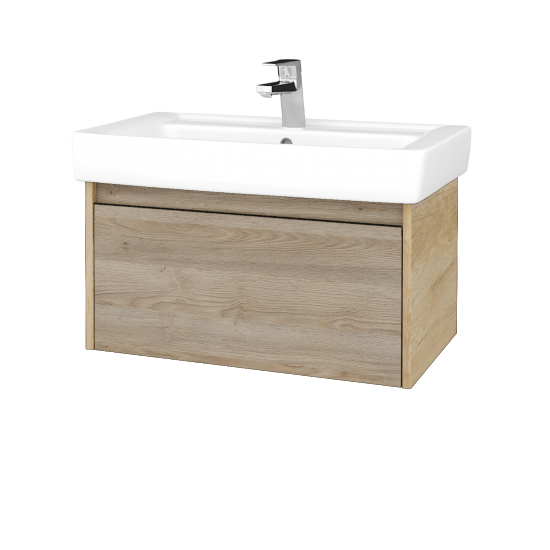 Waschtischunterschrank LOGI SZZ 80 (Waschtisch Q)  - D15 Eiche Nebraska - D17 Eiche Colorado