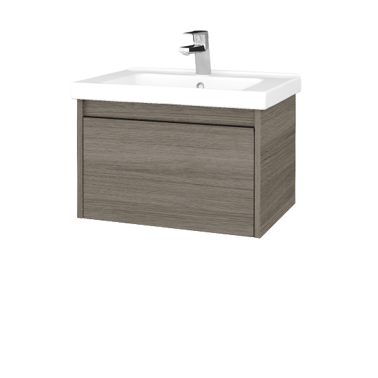 Waschtischunterschrank LOGI SZZ 65 (Waschtisch Harmonia 65)  - D03 Cafe - Griffes T33 - D03 Cafe