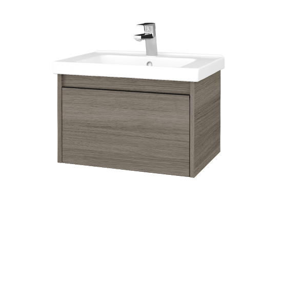 Badezimmerschrank LOGI SZZ 65 (Waschtisch Harmonia)  - D03 Cafe - Griffes T33 - D03 Cafe