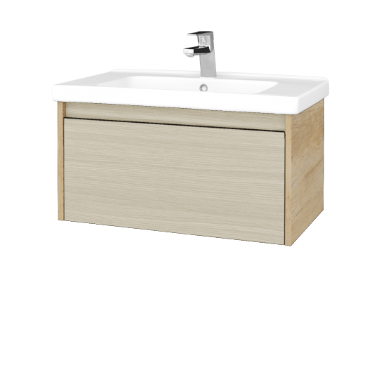 Waschtischunterschrank LOGI SZZ 80 (Waschtisch Harmonia)  - D15 Eiche Nebraska - D04 Eiche