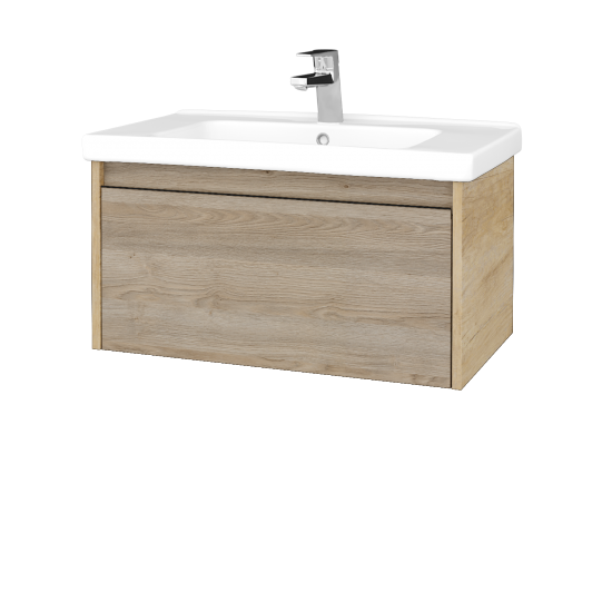 Waschtischunterschrank LOGI SZZ 80 (Waschtisch Harmonia)  - D15 Eiche Nebraska - D17 Eiche Colorado