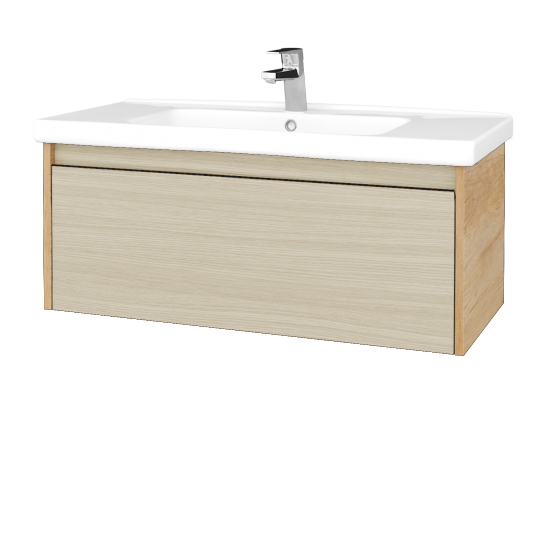 Waschtischunterschrank LOGI SZZ 100 (Waschtisch Harmonia)  - D15 Eiche Nebraska - D04 Eiche