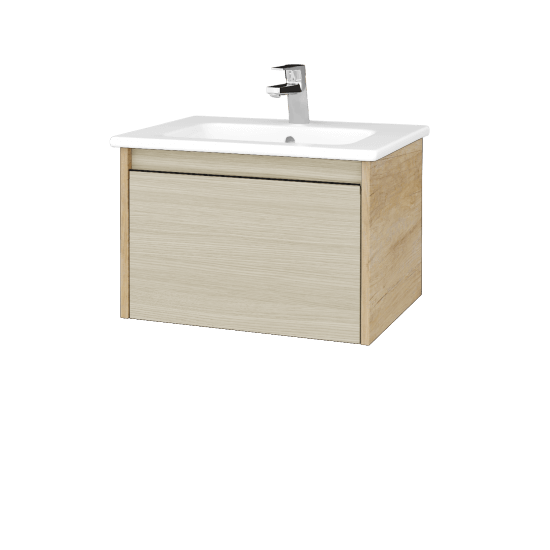 Waschtischunterschrank LOGI SZZ 60 (Waschtisch Euphoria 60)  - D15 Eiche Nebraska - D04 Eiche