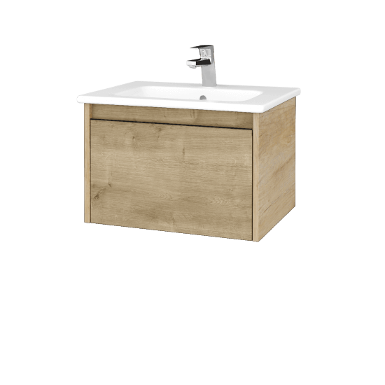 Waschtischunterschrank LOGI SZZ 60 (Waschtisch Euphoria 60)  - D15 Eiche Nebraska - D09 Arlington