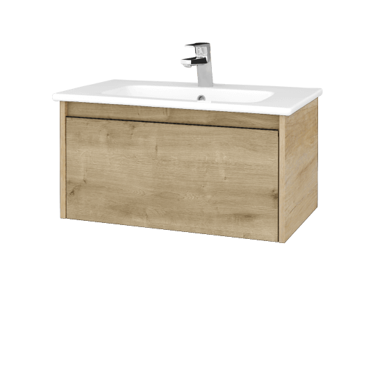 Waschtischunterschrank LOGI SZZ 80 (Waschtisch Euphoria)  - D15 Eiche Nebraska - D09 Arlington