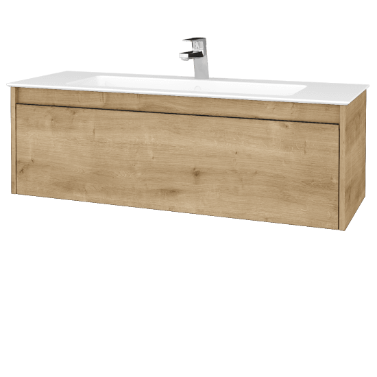 Waschtischunterschrank LOGI SZZ 120 (Waschtisch Pura 120 mit 1 Hahnloch)  - D09 Eiche Arlington - D09 Arlington