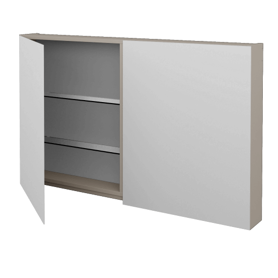 Badezimmer Spiegelschrank AMBIENTE GA2E 120  - N07 Stone