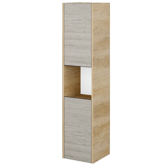 Hochschrank LOGI SVD2O 35  - D15 Eiche Nebraska - D05 Oregon - Links