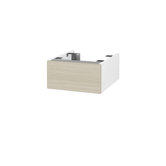 DSD SZZ 40 Unterschrank für Waschtischplatte (Höhe 20 cm)  - N01 Weiß Hochglanz - D04 Eiche - Nein