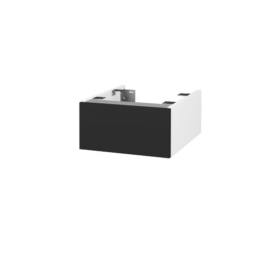 DSD SZZ 40 Unterschrank für Waschtischplatte (Höhe 20 cm)  - N01 Weiß Hochglanz - L03 Grau Metallic Lack Hochglanz - Nein