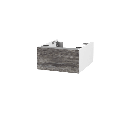 DSD SZZ 40 Unterschrank für Waschtischplatte (Höhe 20 cm)  - N01 Weiß Hochglanz - D10 Kiefer Jackson - Nein