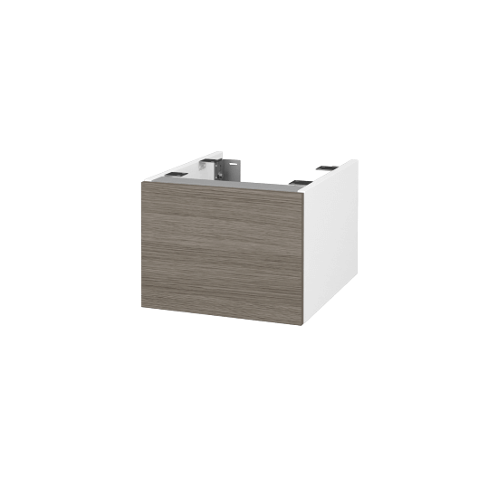 DSD SZZ1 40 Unterschrank für Waschtischplatte (Höhe 30 cm)  - N01 Weiß Hochglanz - D03 Cafe - Nein