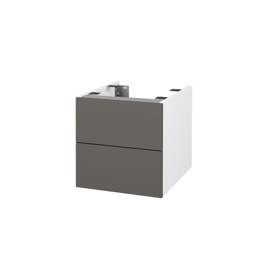 Doplňková skříňka pod desku DSD SZZ2 40 (výška 40 cm)  - N01 Bílá lesk - N06 Lava - Ne