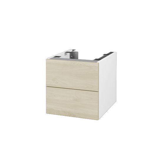 DSD SZZ2 40 Unterschrank für Waschtischplatte (Höhe 40 cm)  - N01 Weiß Hochglanz - D24 Ohio - Nein