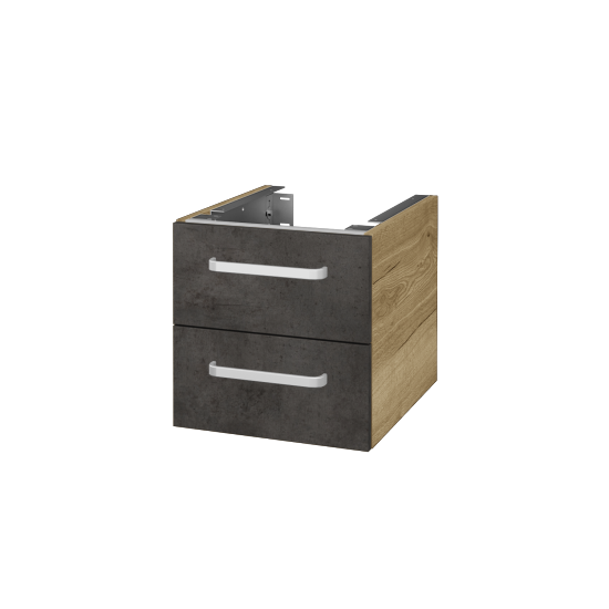 Unterschrank für Waschtischplatte DSD SZZ2 40 (Höhe 40 cm)  - D26 Ontario - Griff T01 - D16 Dark Beton - Nein