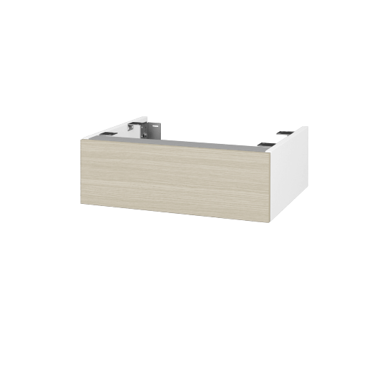 DSD SZZ 60 Unterschrank für Waschtischplatte (Höhe 20 cm)  - N01 Weiß Hochglanz - D04 Eiche - Nein