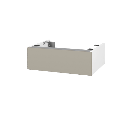 DSD SZZ 60 Unterschrank für Waschtischplatte (Höhe 20 cm)  - N01 Weiß Hochglanz - L04 Taupe Lack Hochglanz - Nein