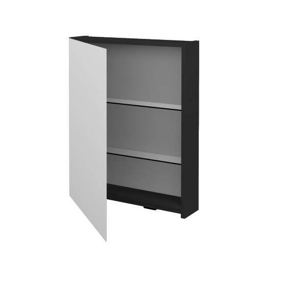 Badezimmer Spiegelschrank AMBIENTE GAE 60  - N03 Graphite - Links