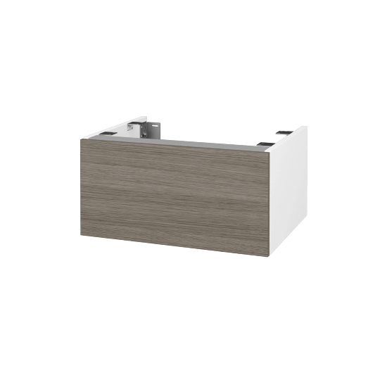 DSD SZZ1 60 Unterschrank für Waschtischplatte (Höhe 30 cm)  - N01 Weiß Hochglanz - D03 Cafe - Nein