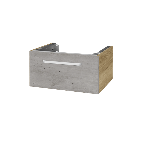 Unterschrank für Waschtischplatte DSD SZZ1 60 (Höhe 30 cm)  - D26 Ontario - Griff T01 - D01 Beton - Nein