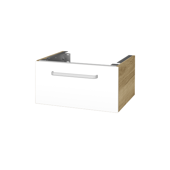 Unterschrank für Waschtischplatte DSD SZZ1 60 (Höhe 30 cm)  - D26 Ontario - Griff T01 - M01 Weiß Lack Matt - Nein