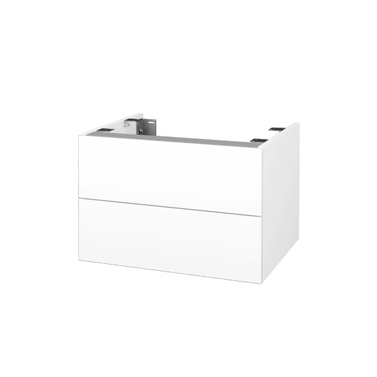DSD SZZ2 60 Unterschrank für Waschtischplatte (Höhe 40 cm)  - N01 Weiß Hochglanz - L01 Weiß Lack Hochglanz - Nein