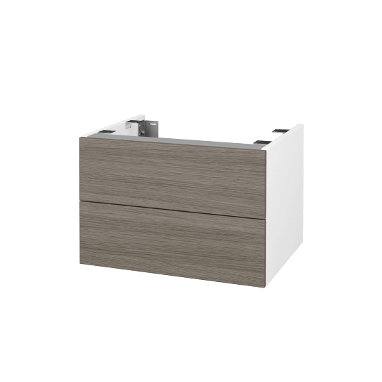 DSD SZZ2 60 Unterschrank für Waschtischplatte (Höhe 40 cm)  - N01 Weiß Hochglanz - D03 Cafe - Nein
