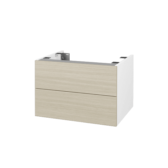 Doplňková skříňka pod desku DSD SZZ2 60 (výška 40 cm)  - N01 Bílá lesk - D04 Dub - Ne