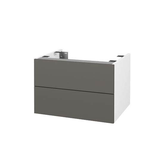 DSD SZZ2 60 Unterschrank für Waschtischplatte (Höhe 40 cm)  - N01 Weiß Hochglanz - N06 Lava - Nein