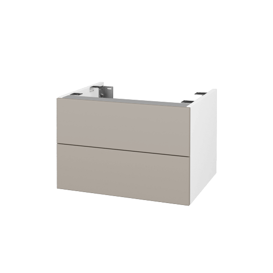 DSD SZZ2 60 Unterschrank für Waschtischplatte (Höhe 40 cm)  - N01 Weiß Hochglanz - N07 Stone - Nein