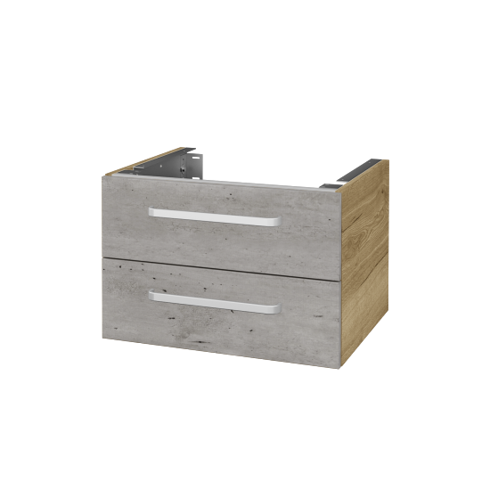 Unterschrank für Waschtischplatte DSD SZZ2 60 (Höhe 40 cm)  - D26 Ontario - Griff T01 - D01 Beton - Nein