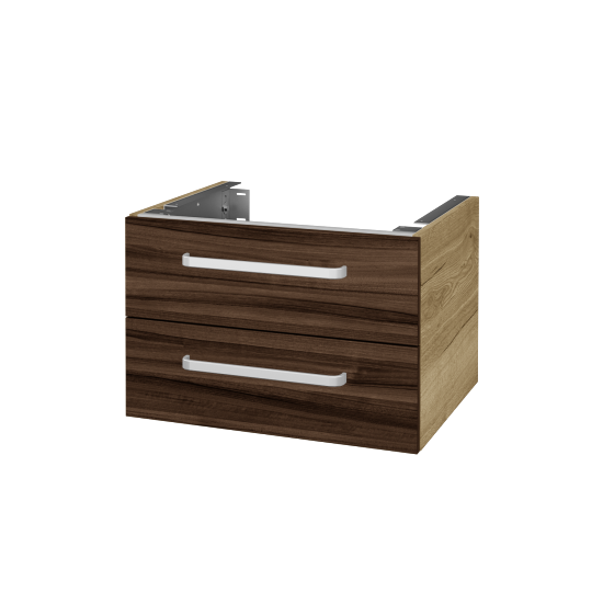 Unterschrank für Waschtischplatte DSD SZZ2 60 (Höhe 40 cm)  - D26 Ontario - Griff T01 - D06 Nussbaum - Nein