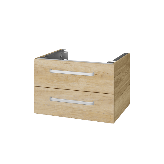 Unterschrank für Waschtischplatte DSD SZZ2 60 (Höhe 40 cm)  - D26 Ontario - Griff T01 - D15 Eiche Nebraska - Nein
