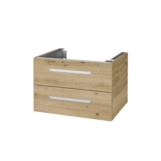 Unterschrank für Waschtischplatte DSD SZZ2 60 (Höhe 40 cm)  - D26 Ontario - Griff T01 - D22 Eiche Caramel - Nein