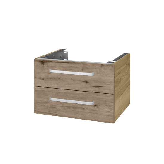 Unterschrank für Waschtischplatte DSD SZZ2 60 (Höhe 40 cm)  - D26 Ontario - Griff T01 - D23 Eiche Herkules - Nein