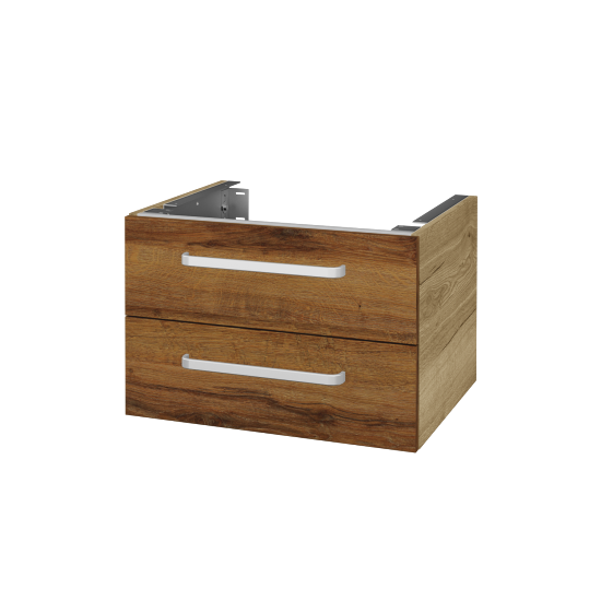 Unterschrank für Waschtischplatte DSD SZZ2 60 (Höhe 40 cm)  - D26 Ontario - Griff T01 - D27 Cognac - Nein