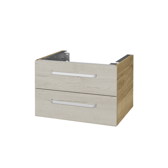 Unterschrank für Waschtischplatte DSD SZZ2 60 (Höhe 40 cm)  - D26 Ontario - Griff T01 - D28 Alberta - Nein