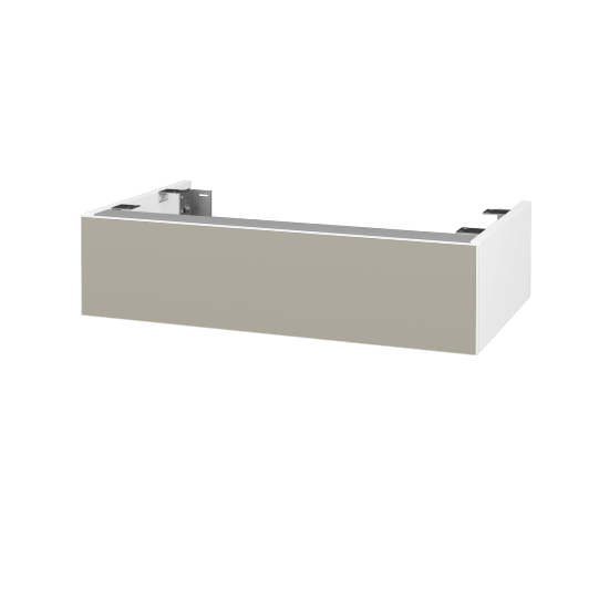 DSD SZZ 80 Unterschrank für Waschtischplatten (Höhe 20 cm)  - N01 Weiß Hochglanz - L04 Taupe Lack Hochglanz - Nein