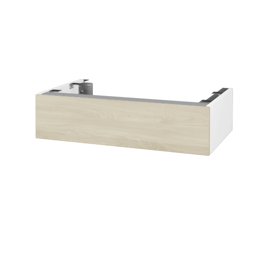 DSD SZZ 80 Unterschrank für Waschtischplatten (Höhe 20 cm)  - N01 Weiß Hochglanz - D24 Ohio - Nein