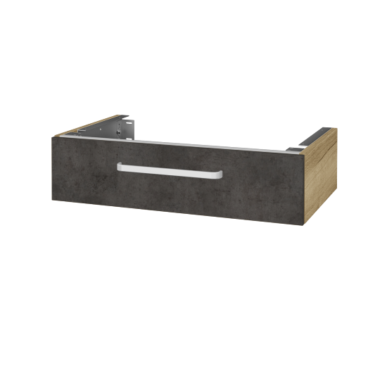 Unterschrank für Waschtischplatte DSD SZZ 80 (Höhe 20 cm)  - D26 Ontario - Griff T01 - D16 Dark Beton - Nein