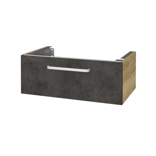 Unterschrank für Waschtischplatte DSD SZZ1 80 (Höhe 30 cm)  - D26 Ontario - Griff T01 - D16 Dark Beton - Nein