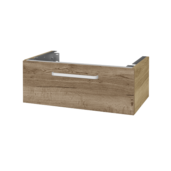 Unterschrank für Waschtischplatte DSD SZZ1 80 (Höhe 30 cm)  - D26 Ontario - Griff T01 - D21 Tobacco - Nein